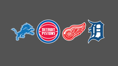 Detroit sticker decal sports - detroit,